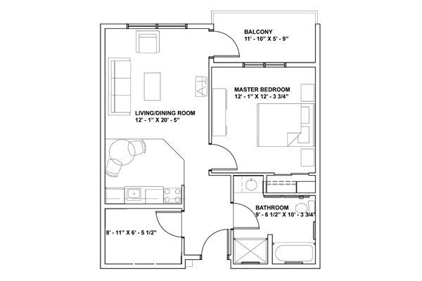 Devonshire House 2 Assisted Living Type A Floorpan