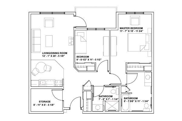 Devonshire House 2 Assisted Living Type B Floorpan